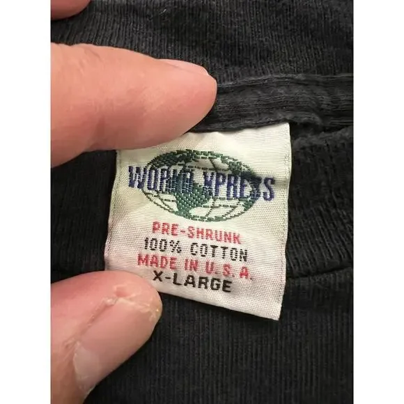 Vtg World Xpress Mens Black NFL St Louis Rams Long Sleeve Shirt Size XL USA - Picture 5 of 8